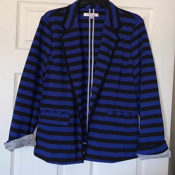 COPY - Blue and Black Striped Blazer - Picture 5 of 8